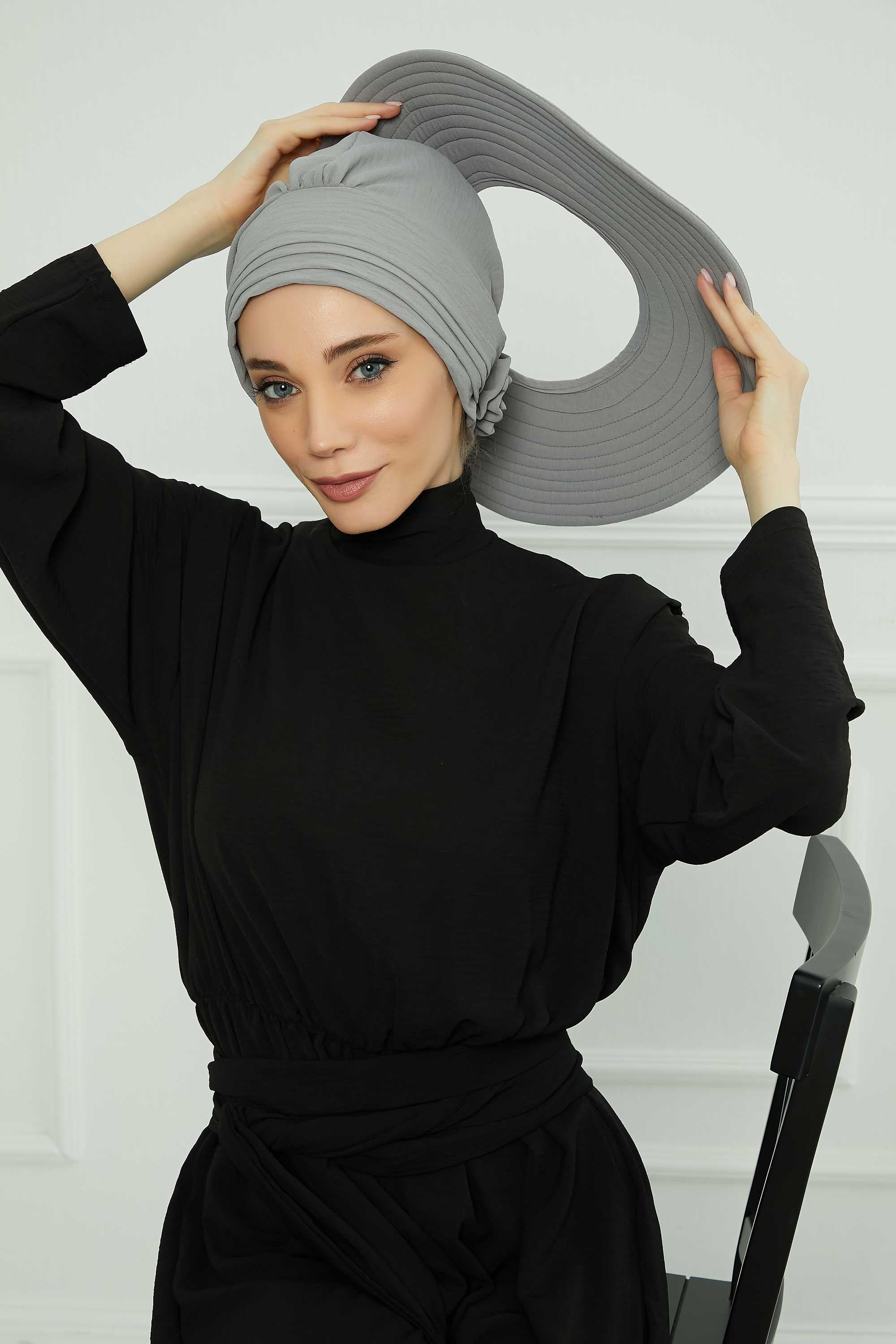 Comfortable Aerobin Fabric Bonnet with Side Gather Detail