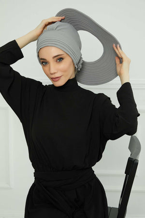 Comfortable Aerobin Fabric Bonnet with Side Gather Detail