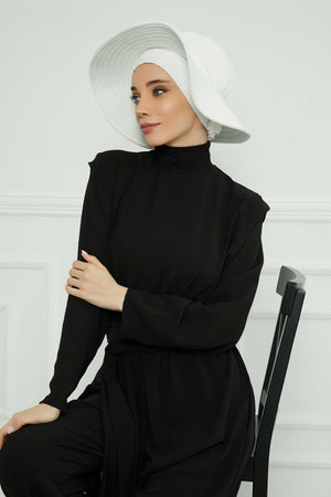 Comfortable Aerobin Fabric Bonnet with Side Gather Detail