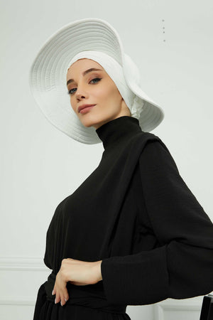 Comfortable Aerobin Fabric Bonnet with Side Gather Detail
