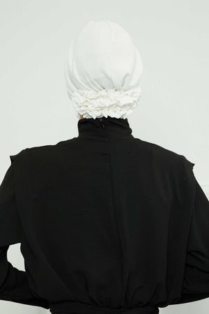 Comfortable Aerobin Fabric Bonnet with Side Gather Detail