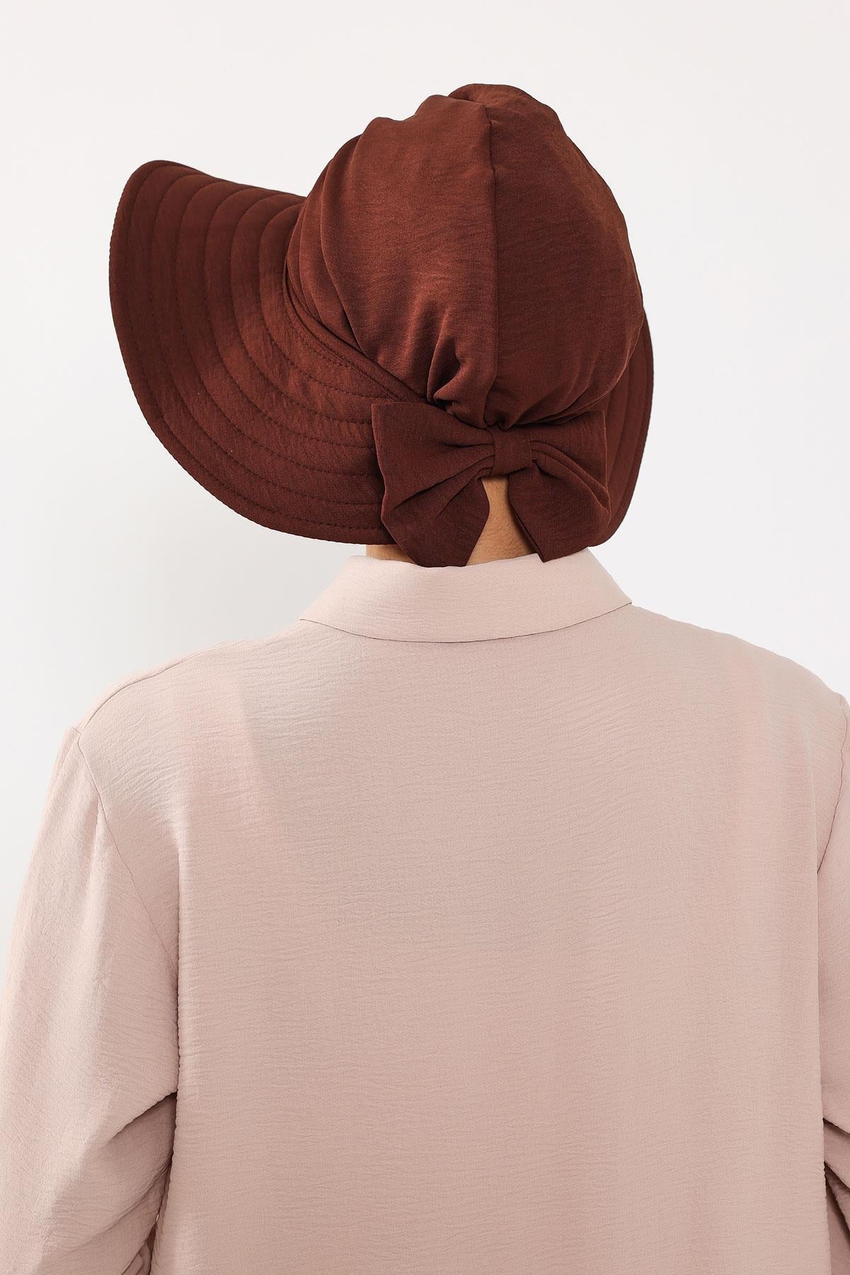 Modest Aerobin Turban Bonnet with Removable Wide-Brim Hat