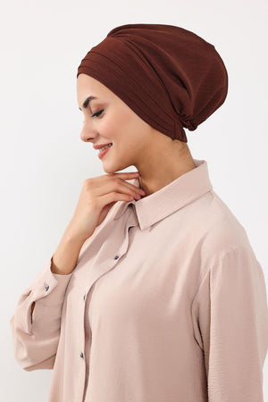 Modest Aerobin Turban Bonnet with Removable Wide-Brim Hat