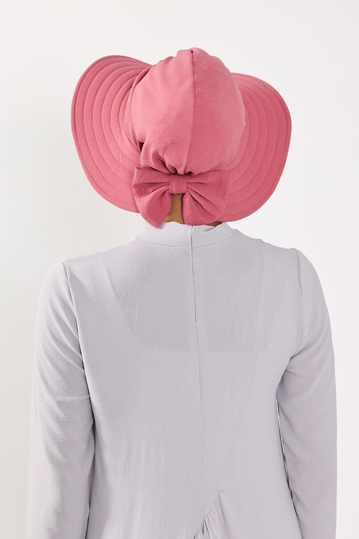 Modest Aerobin Turban Bonnet with Removable Wide-Brim Hat