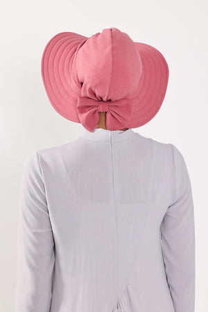 Modest Aerobin Turban Bonnet with Removable Wide-Brim Hat
