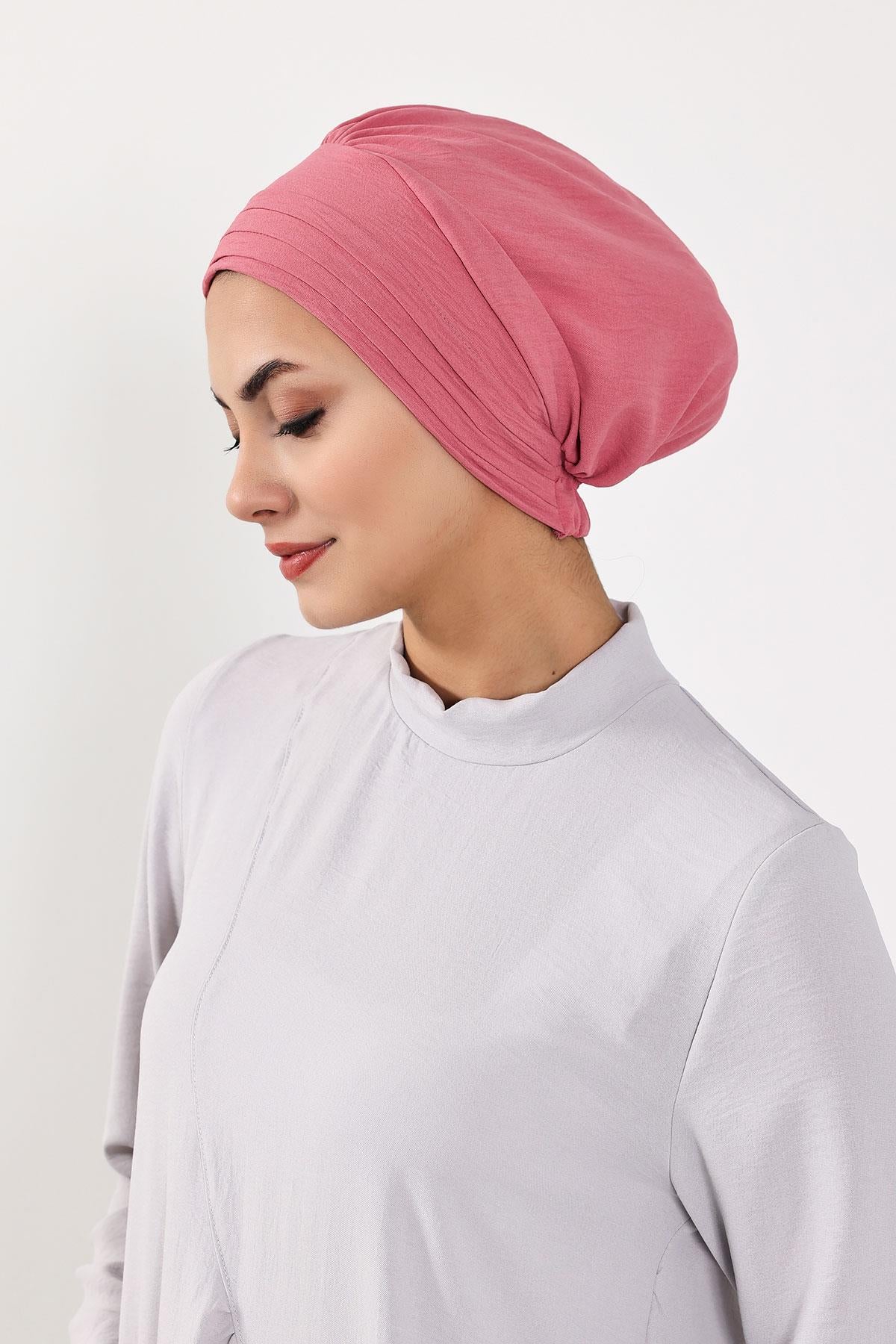 Modest Aerobin Turban Bonnet with Removable Wide-Brim Hat