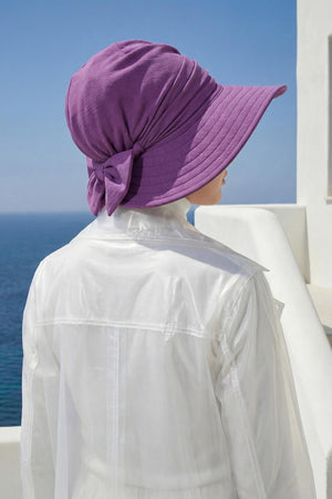 Modest Aerobin Turban Bonnet with Removable Wide-Brim Hat
