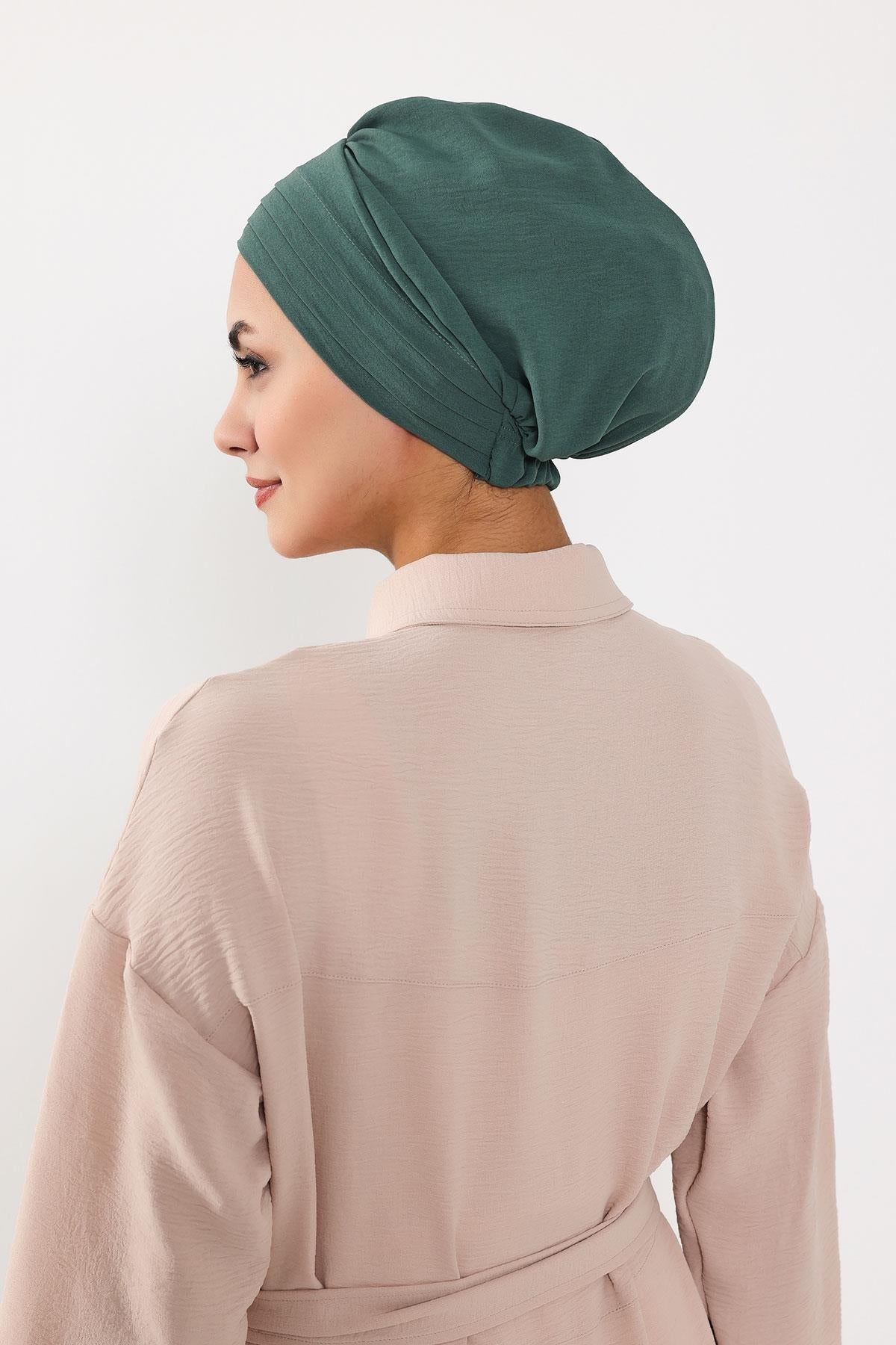 Modest Aerobin Turban Bonnet with Removable Wide-Brim Hat