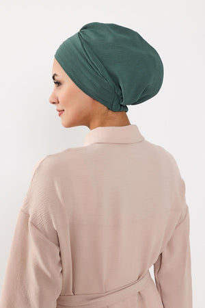Modest Aerobin Turban Bonnet with Removable Wide-Brim Hat