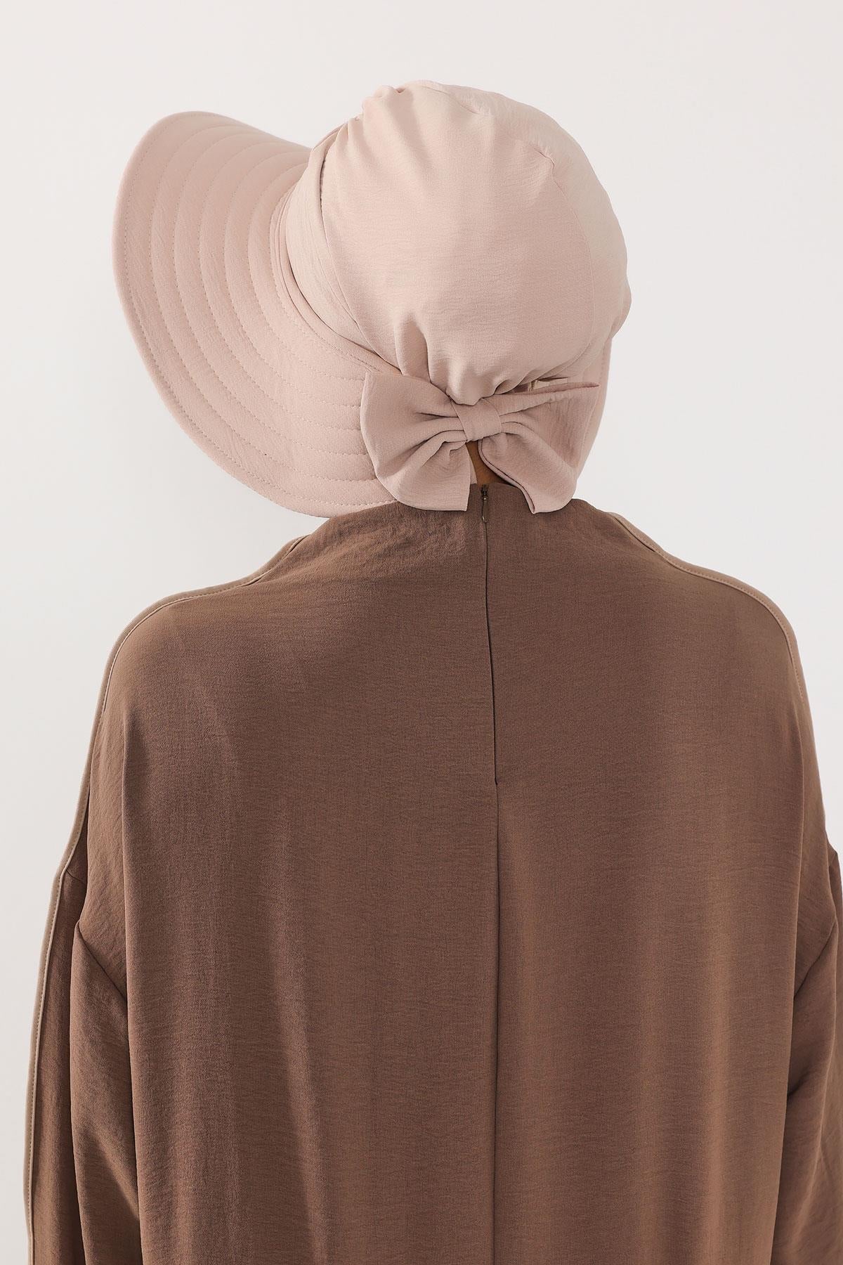 Modest Aerobin Turban Bonnet with Removable Wide-Brim Hat