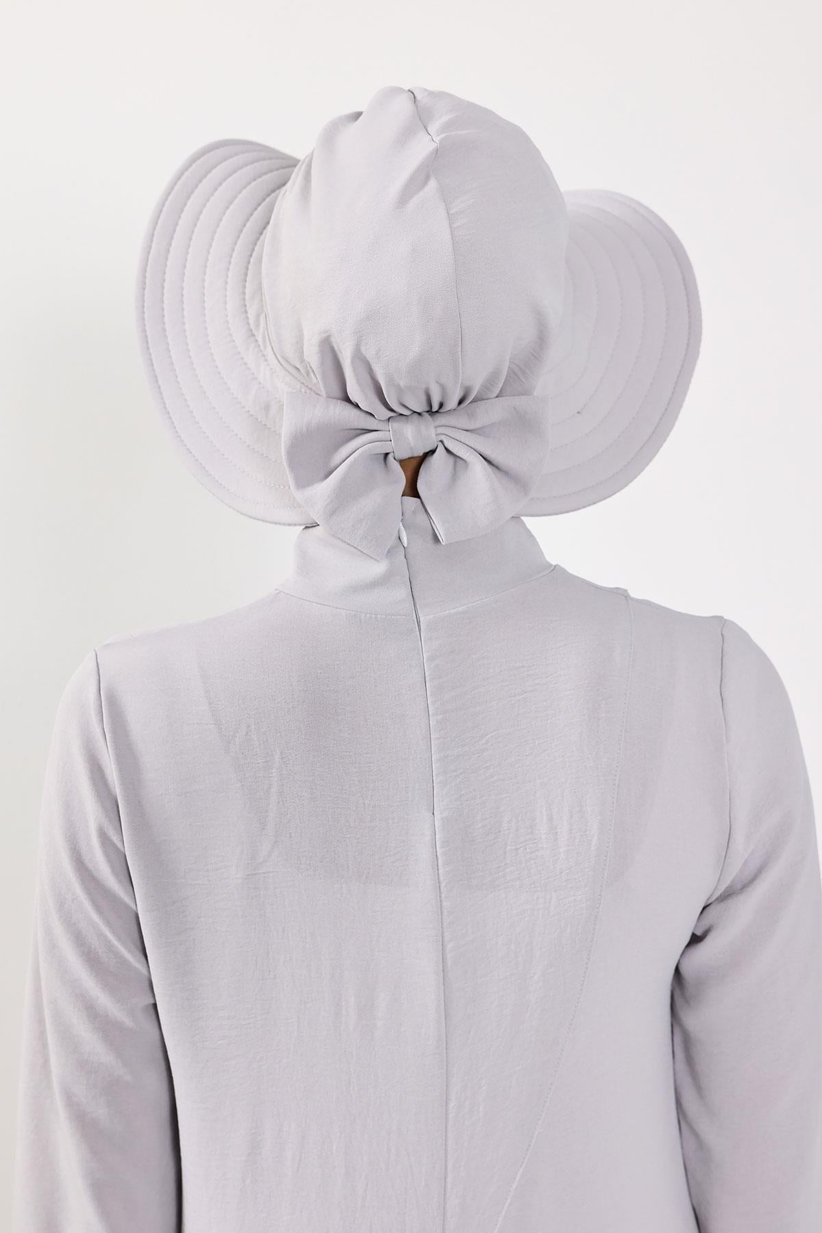 Modest Aerobin Turban Bonnet with Removable Wide-Brim Hat