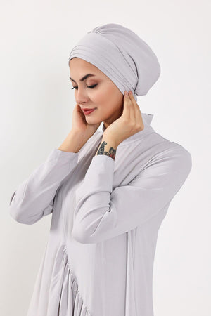 Modest Aerobin Turban Bonnet with Removable Wide-Brim Hat