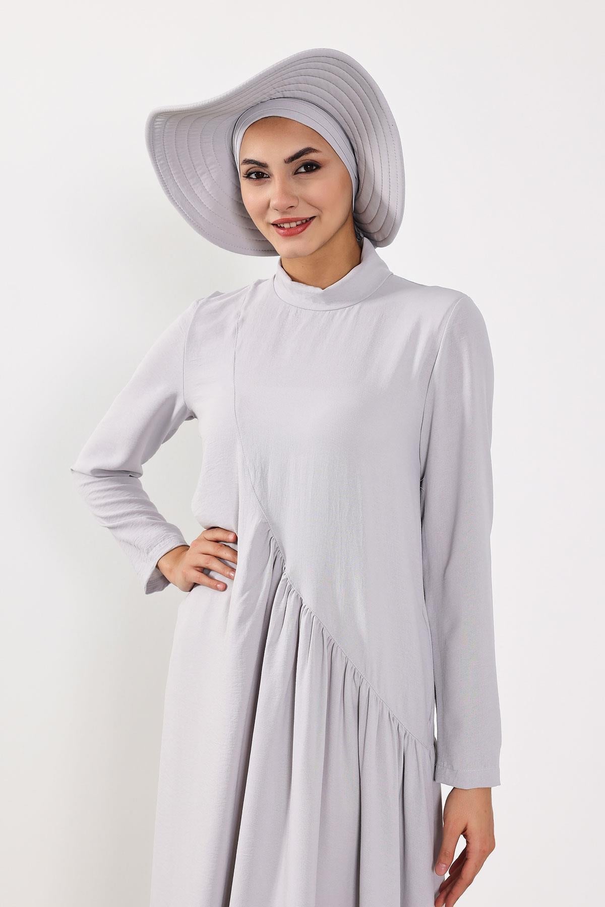 Modest Aerobin Turban Bonnet with Removable Wide-Brim Hat
