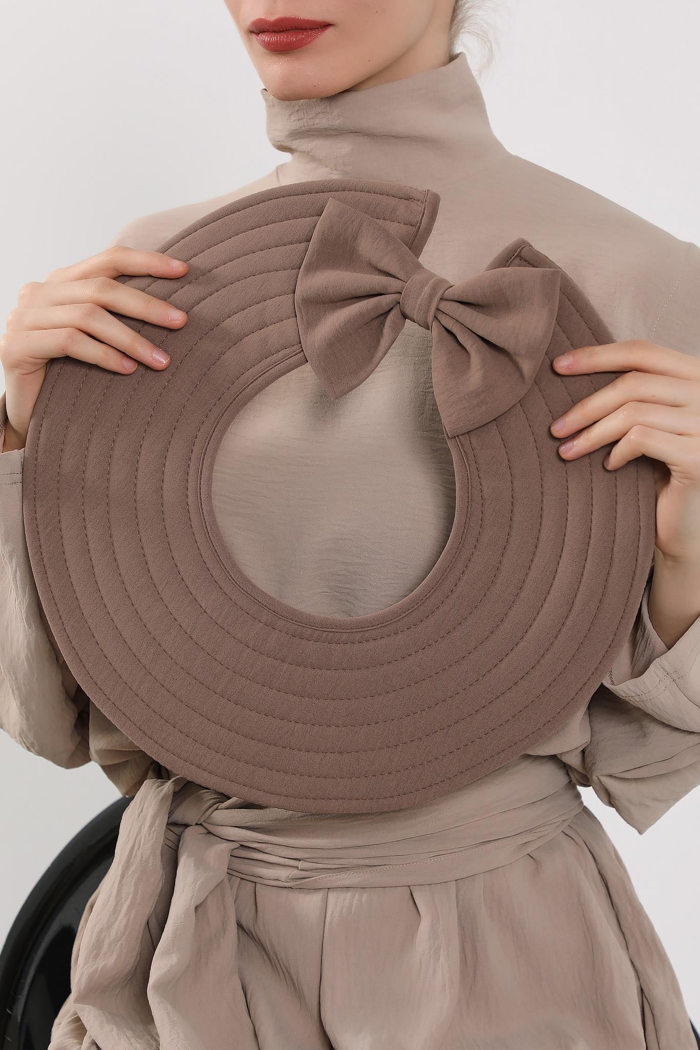 Modest Aerobin Turban Bonnet with Removable Wide-Brim Hat
