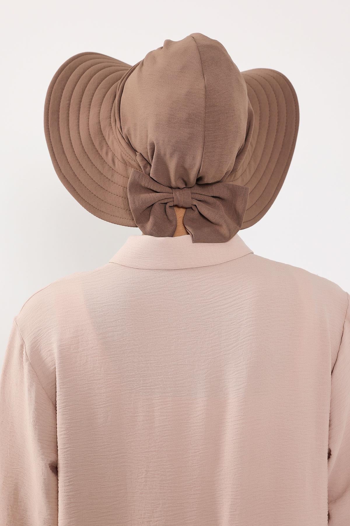Modest Aerobin Turban Bonnet with Removable Wide-Brim Hat