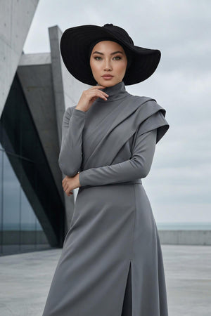 Modest Aerobin Turban Bonnet with Removable Wide-Brim Hat