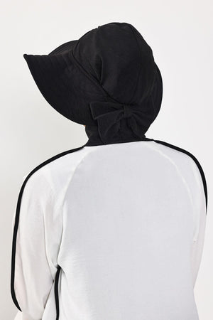 Modest Aerobin Turban Bonnet with Removable Wide-Brim Hat