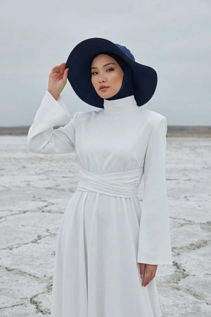Soft Cotton-Blend Ninja Bonnet with Detachable Bow Accessory