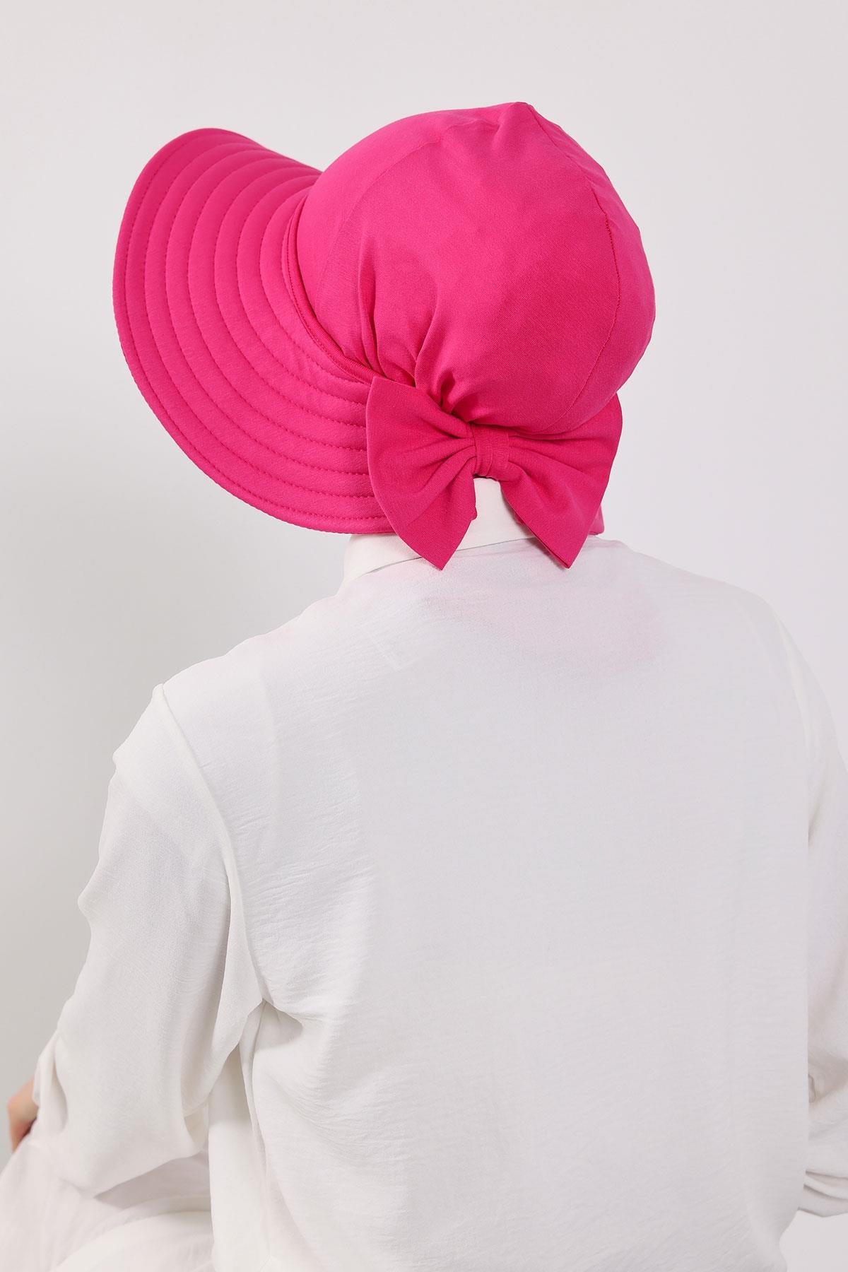 Soft Cotton-Blend Ninja Bonnet with Detachable Bow Accessory