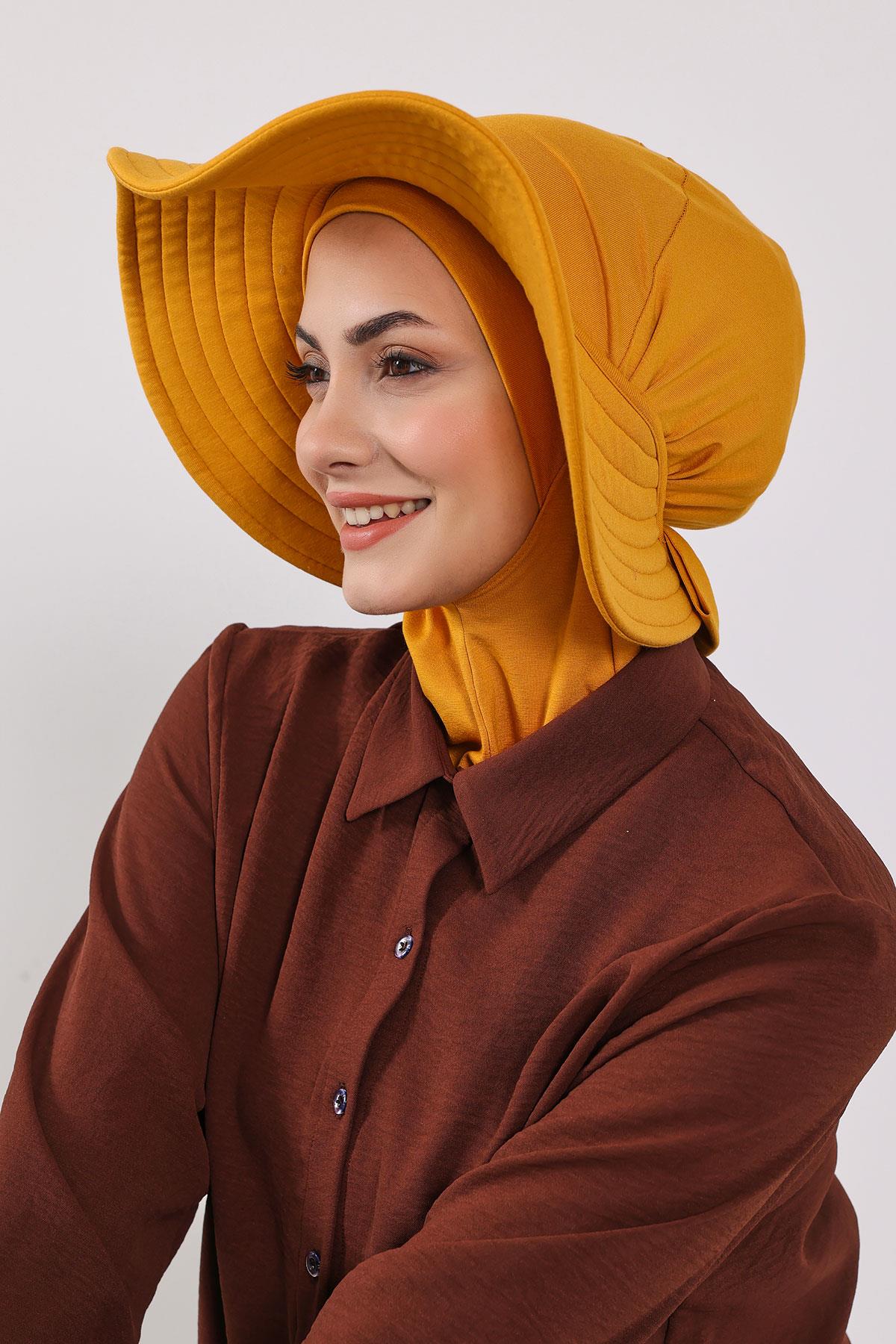 Soft Cotton-Blend Ninja Bonnet with Detachable Bow Accessory