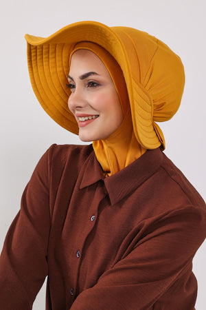 Soft Cotton-Blend Ninja Bonnet with Detachable Bow Accessory