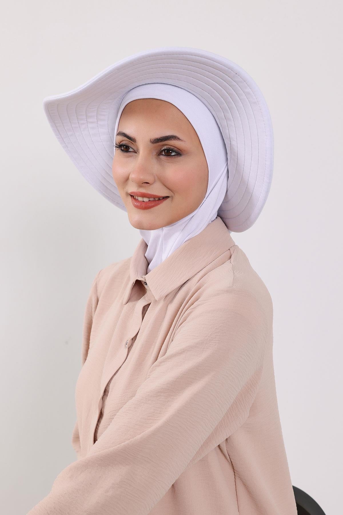 Soft Cotton-Blend Ninja Bonnet with Detachable Bow Accessory