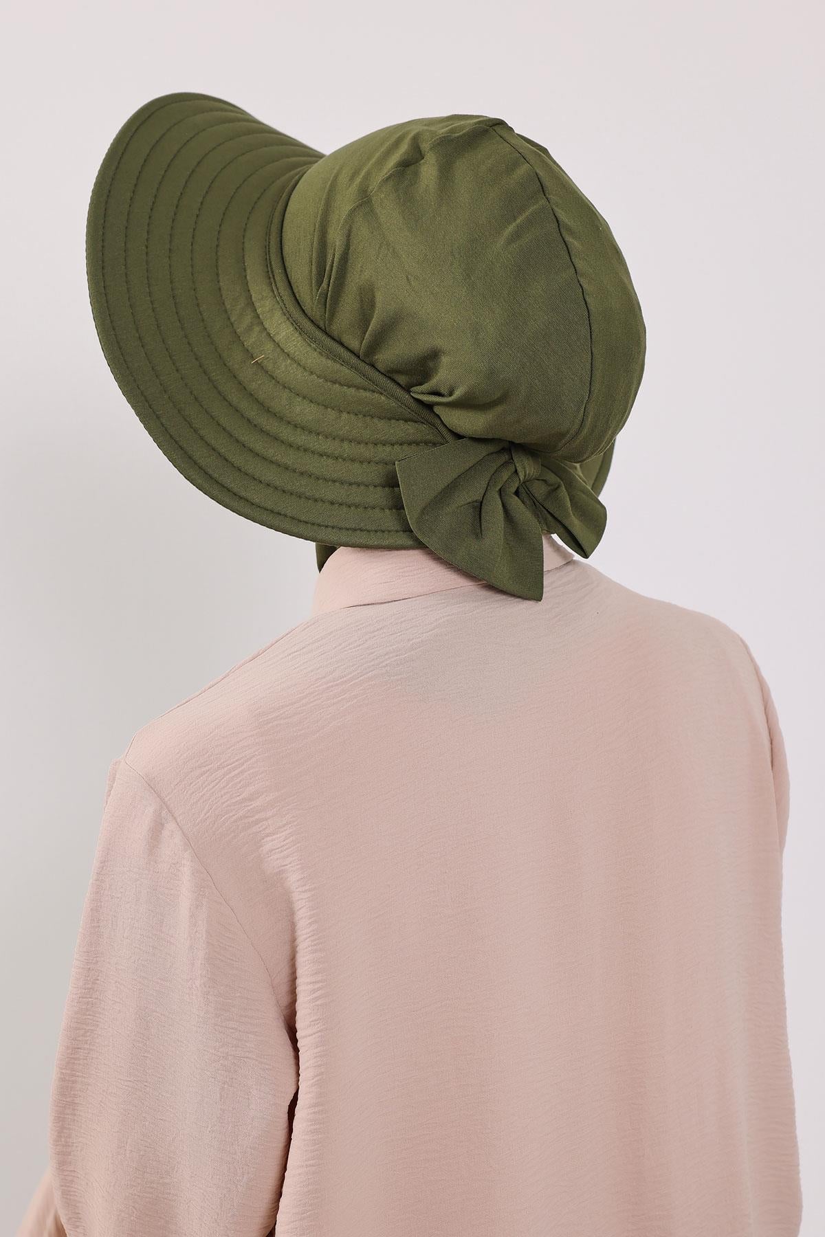 Soft Cotton-Blend Ninja Bonnet with Detachable Bow Accessory