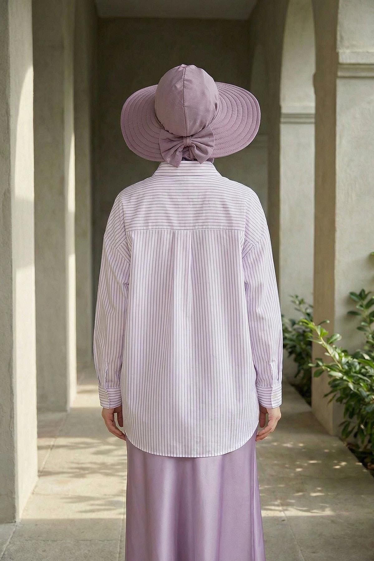 Soft Cotton-Blend Ninja Bonnet with Detachable Bow Accessory