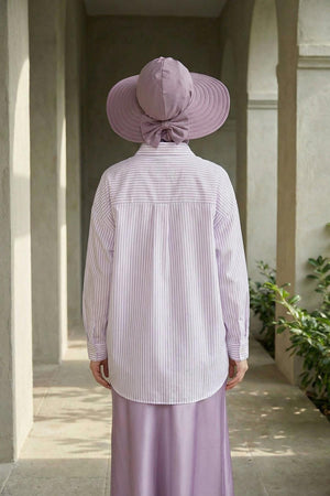Soft Cotton-Blend Ninja Bonnet with Detachable Bow Accessory