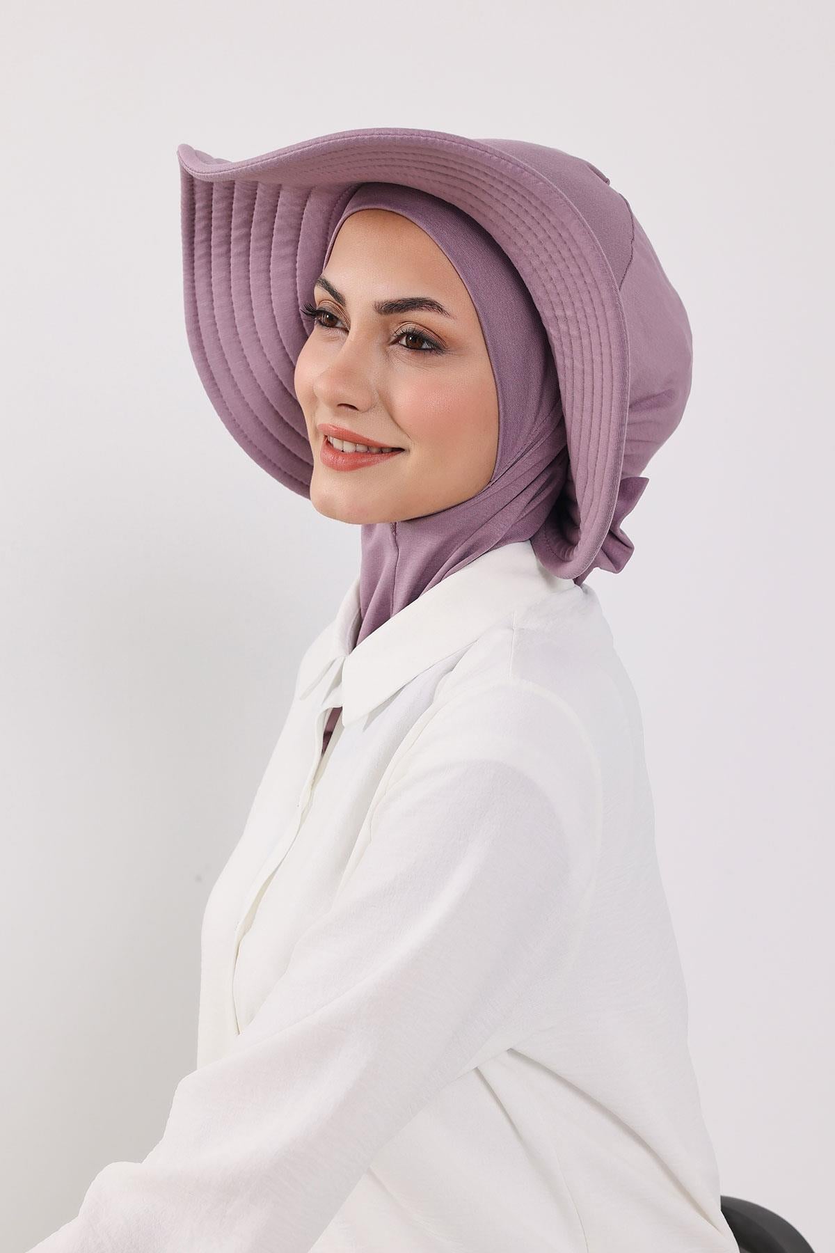 Soft Cotton-Blend Ninja Bonnet with Detachable Bow Accessory