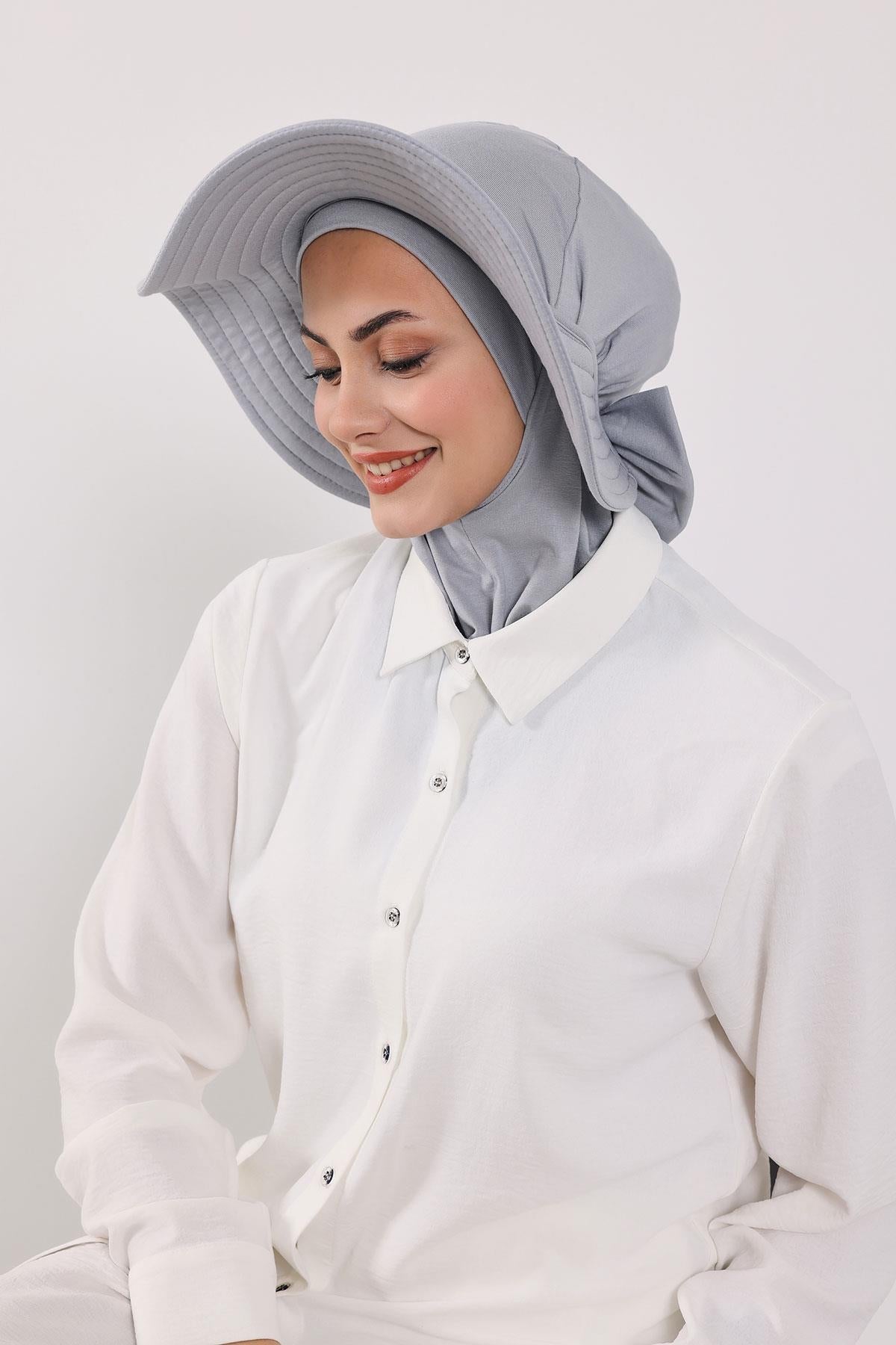 Soft Cotton-Blend Ninja Bonnet with Detachable Bow Accessory
