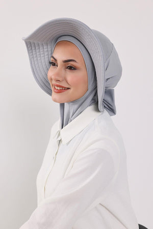 Soft Cotton-Blend Ninja Bonnet with Detachable Bow Accessory