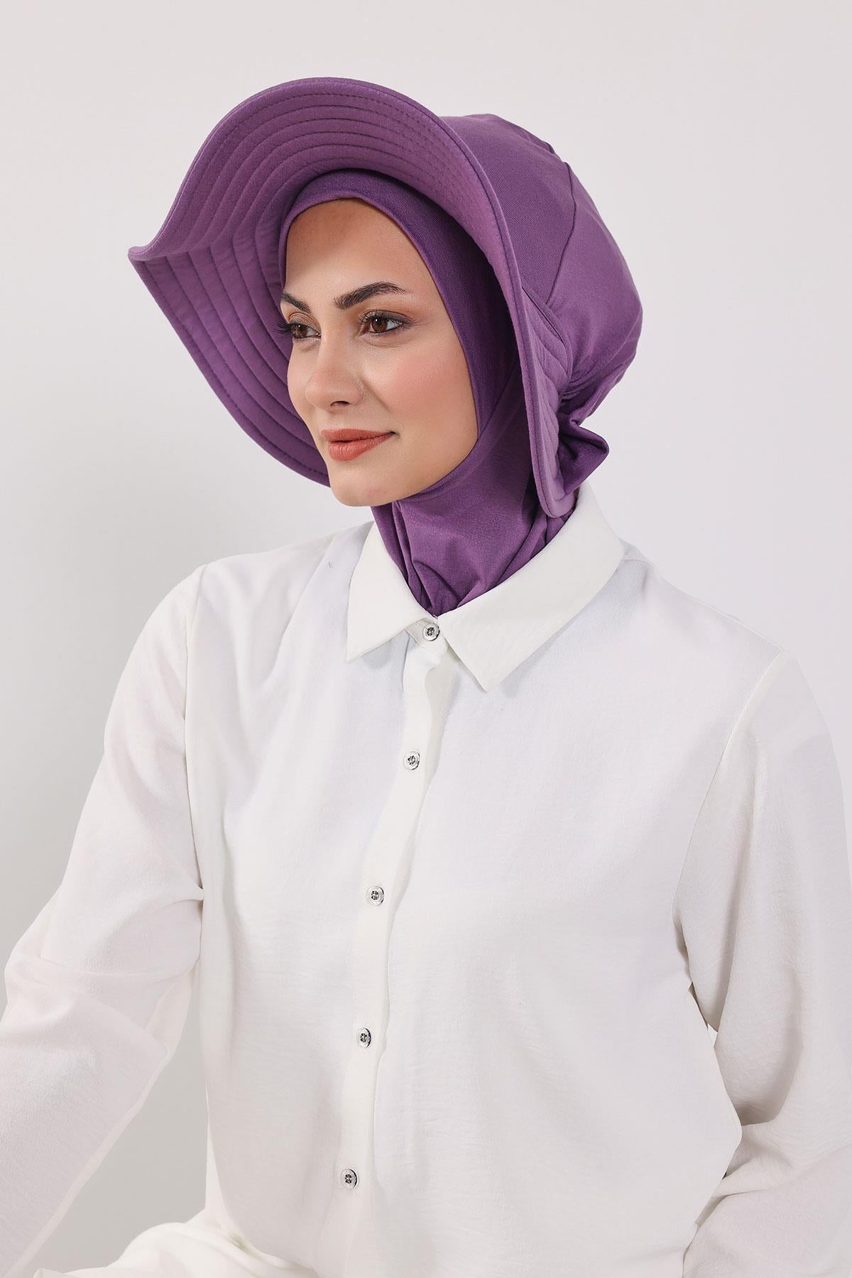 Soft Cotton-Blend Ninja Bonnet with Detachable Bow Accessory