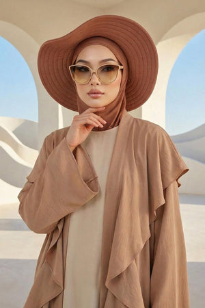 Soft Cotton-Blend Ninja Bonnet with Detachable Bow Accessory