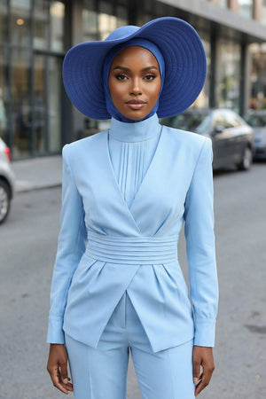 Soft Cotton-Blend Ninja Bonnet with Detachable Bow Accessory