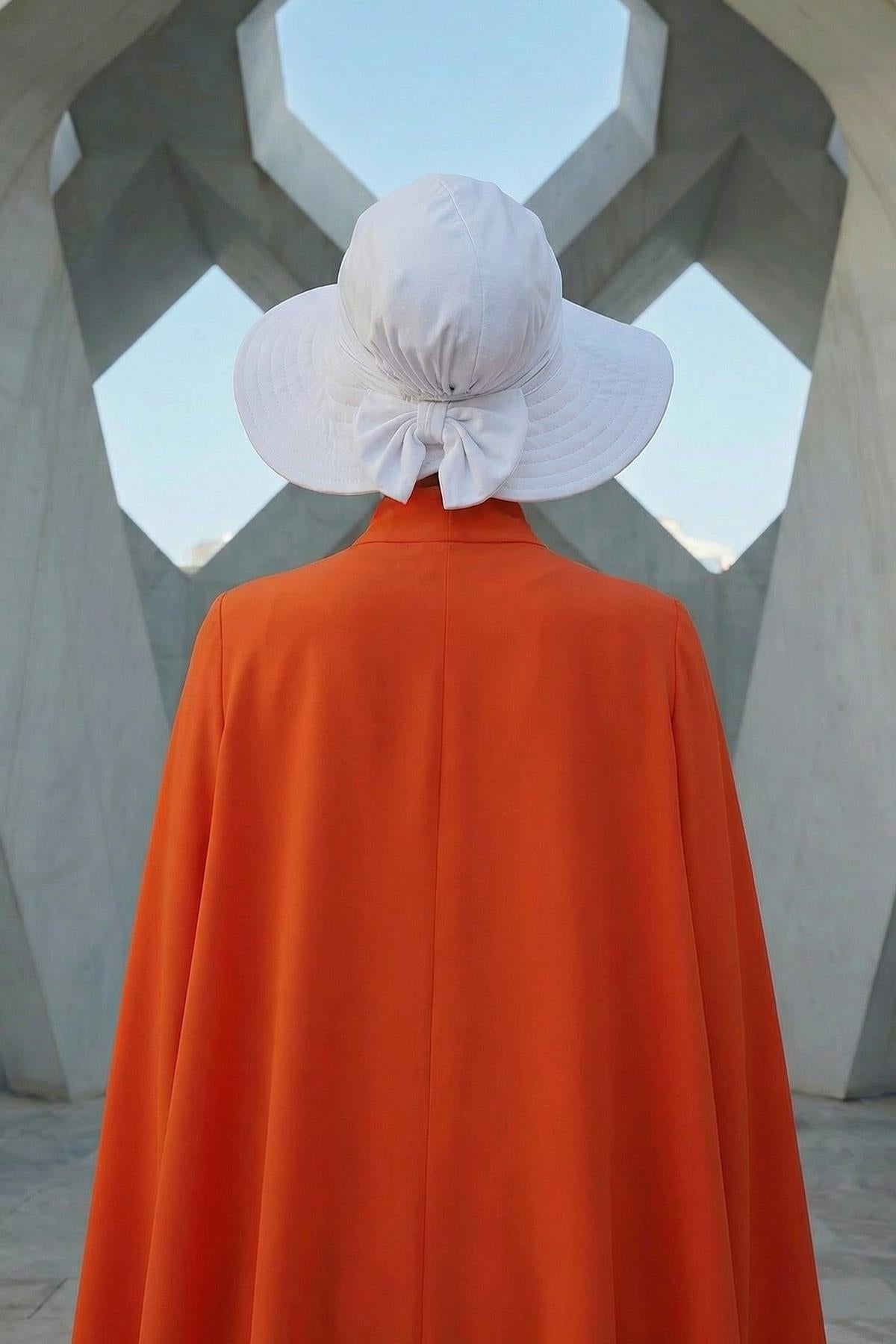 Jersey Bonnet Turban with Wide-Brim Sun Hat
