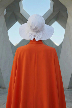 Jersey Bonnet Turban with Wide-Brim Sun Hat