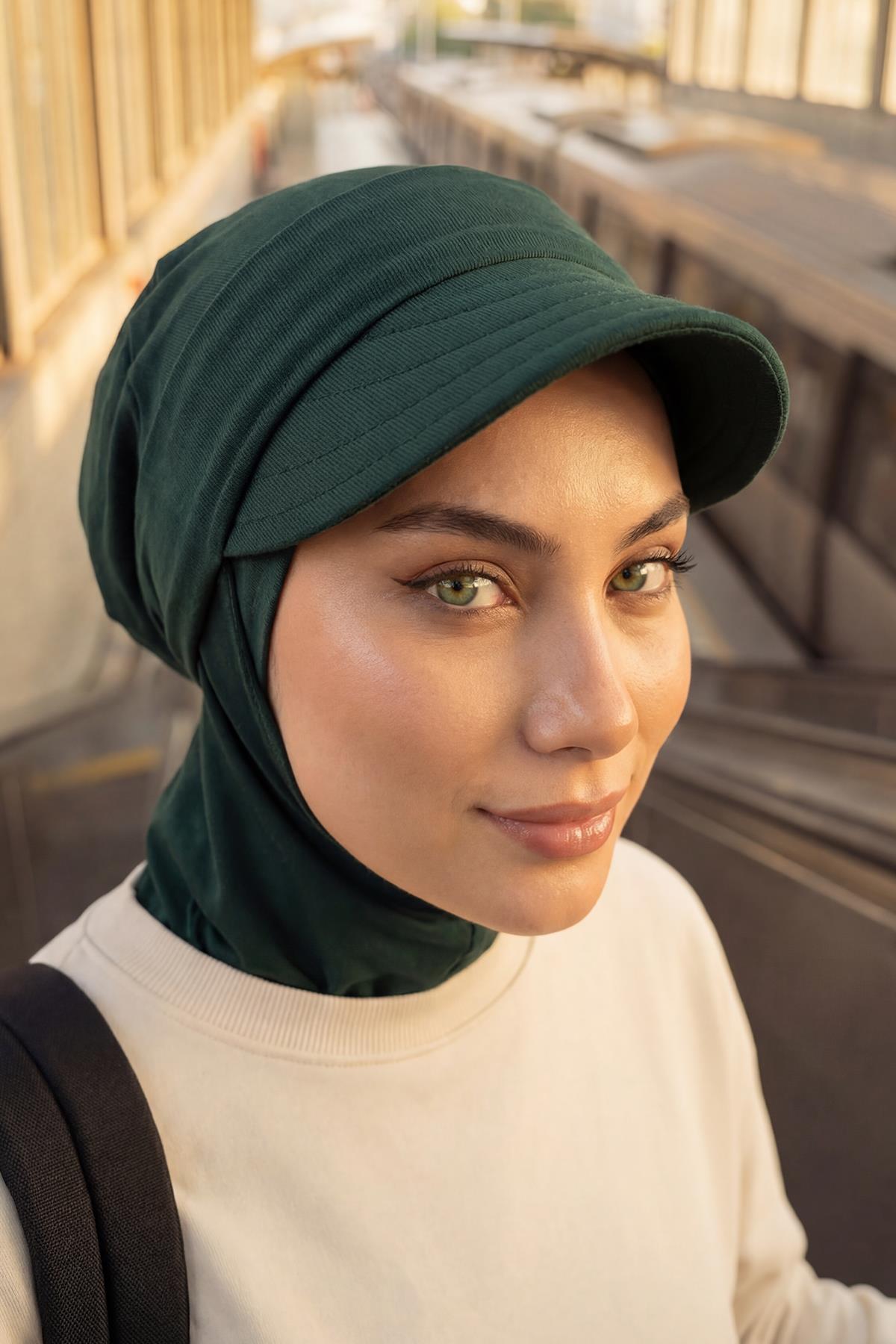 Hijab Bonnet with Removable Visor