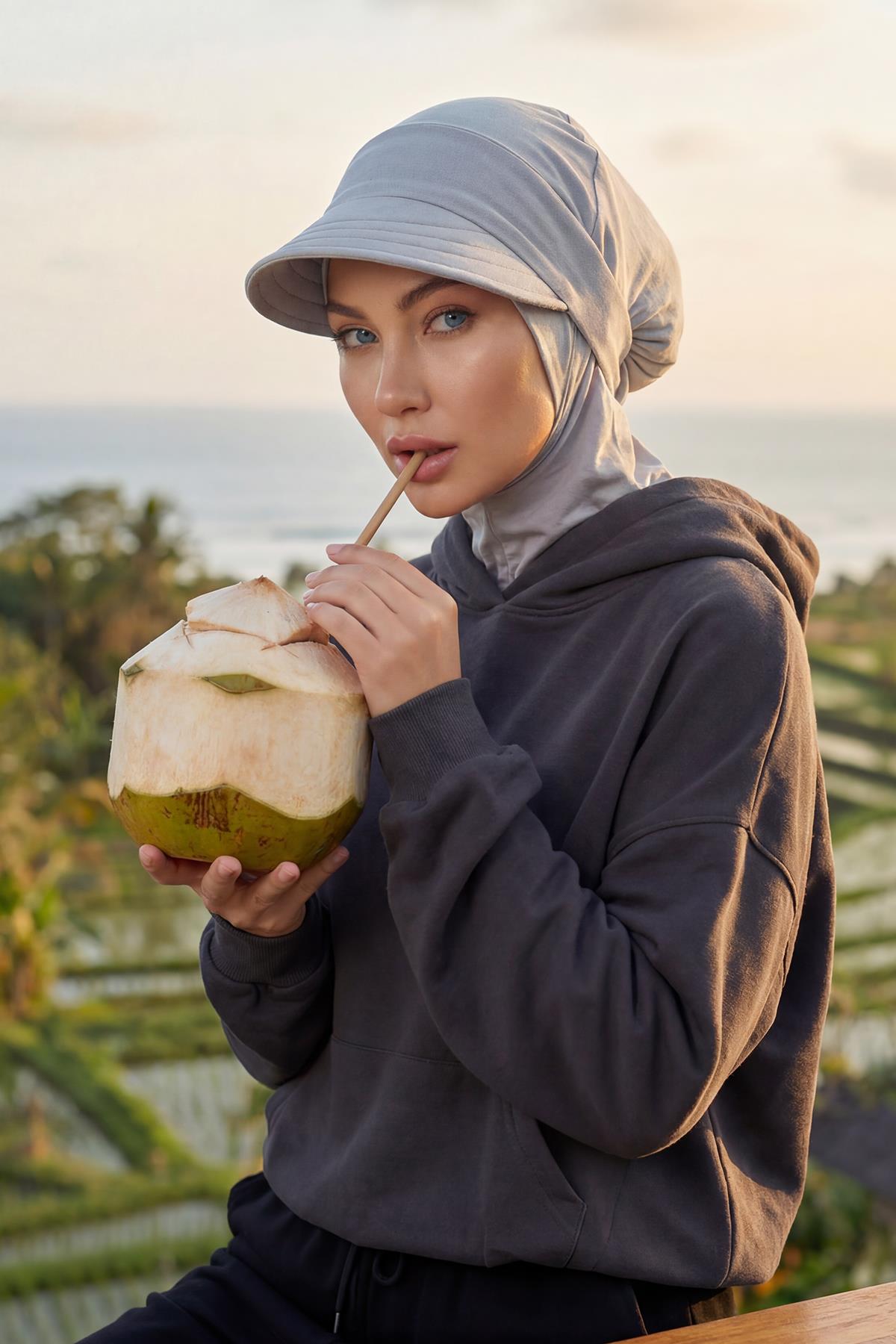 Hijab Bonnet with Removable Visor