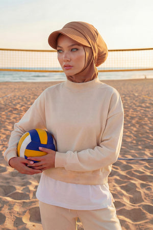 Hijab Bonnet with Removable Visor