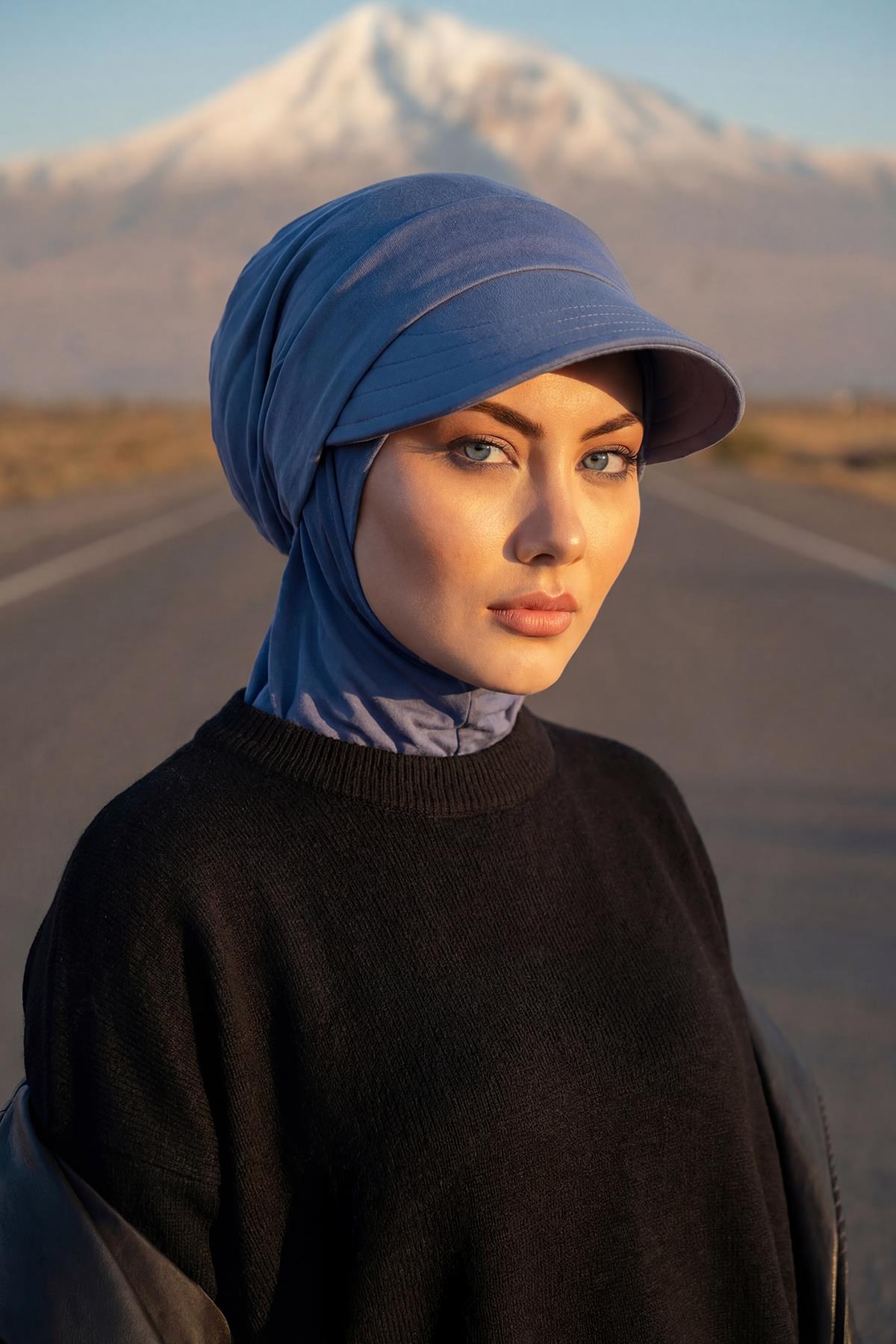 Hijab Bonnet with Removable Visor