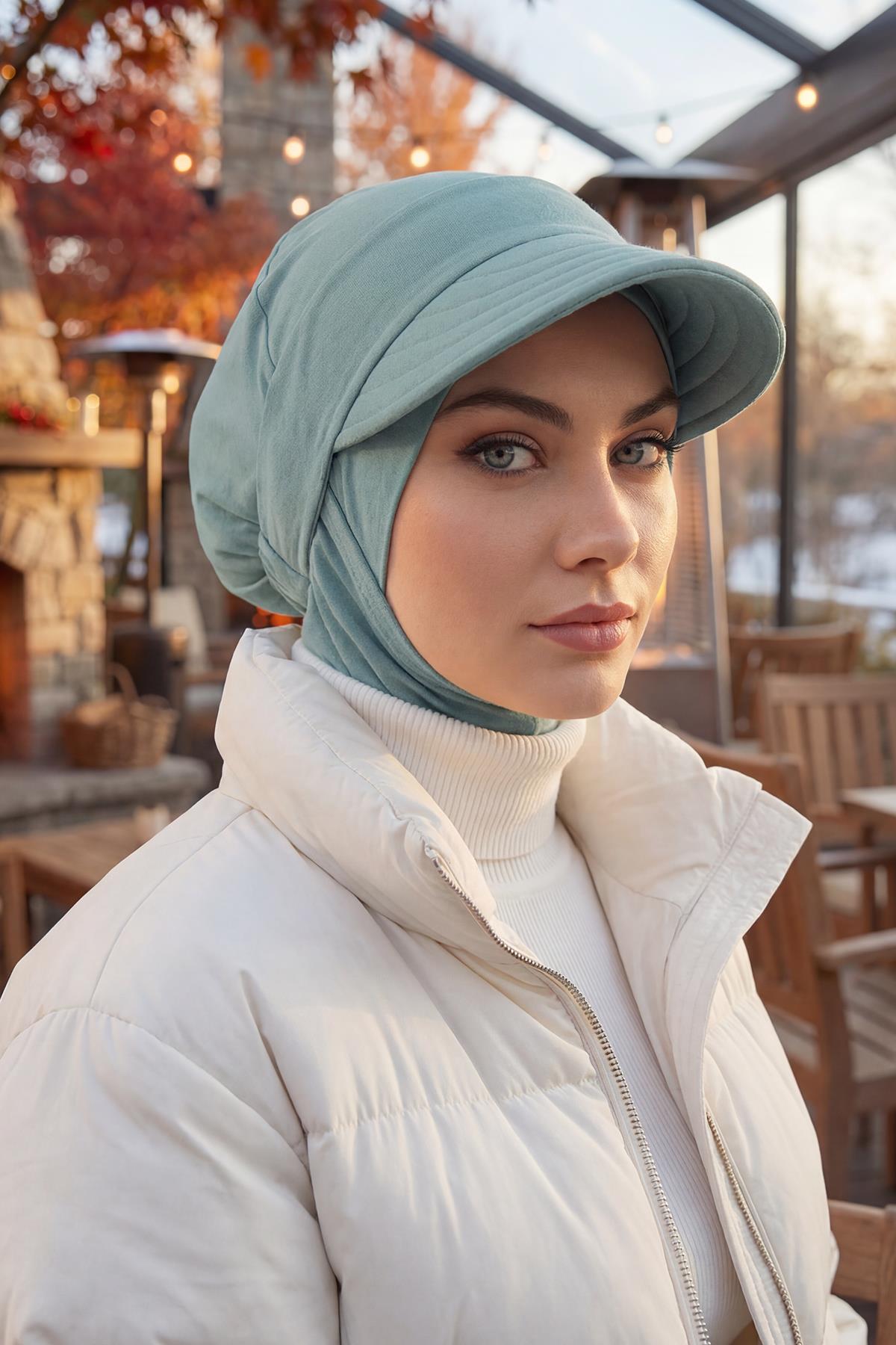 Hijab Bonnet with Removable Visor
