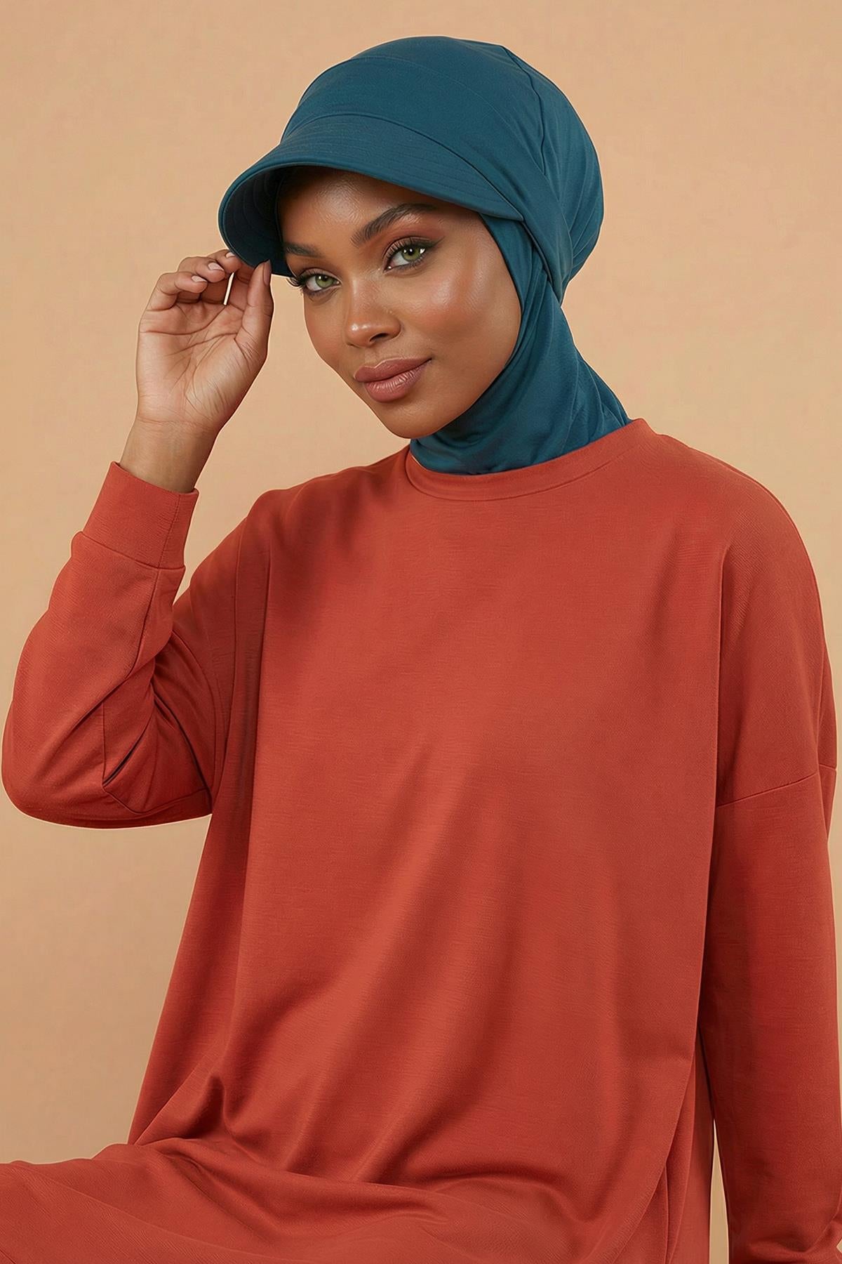 Hijab Bonnet with Removable Visor