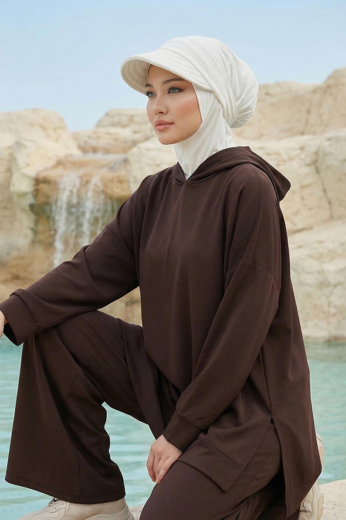 Hijab Bonnet with Removable Visor