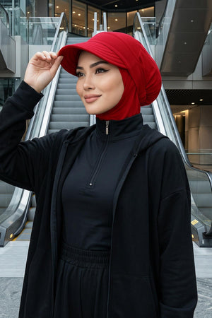 Hijab Bonnet with Removable Visor
