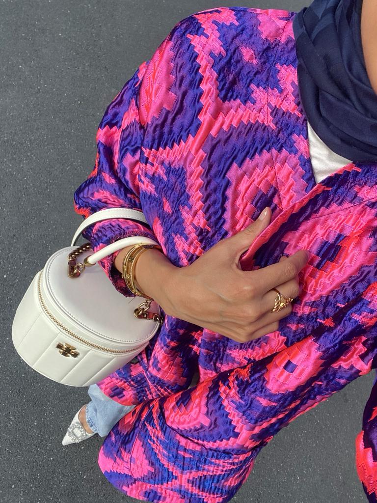 Luxury Colorful Silk Quilted Jacket