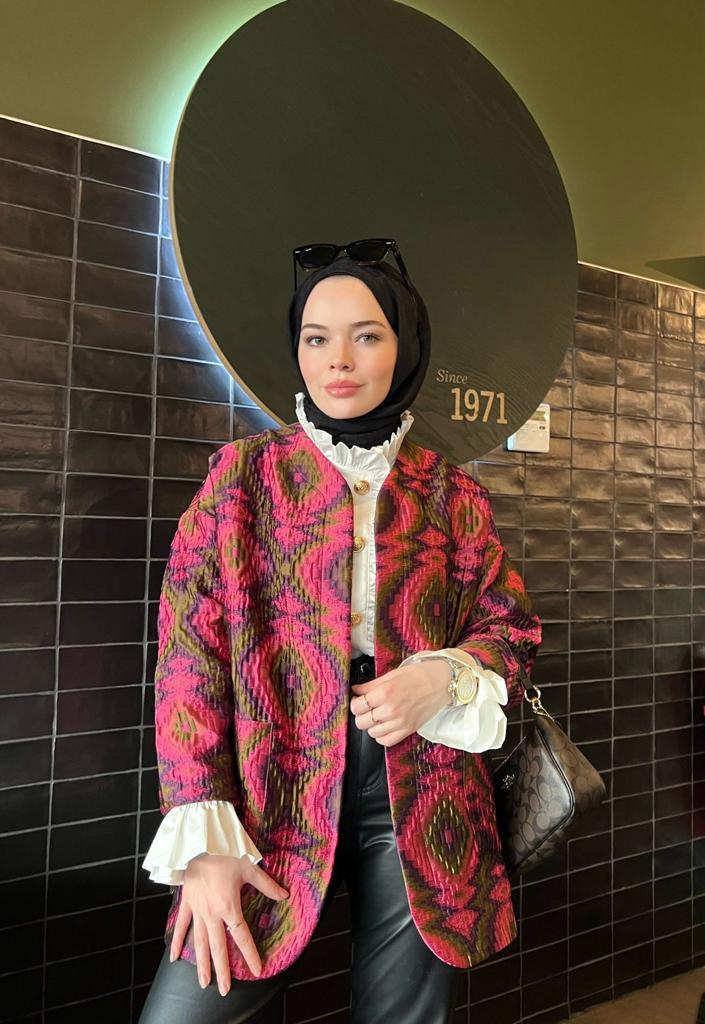 Luxury Colorful Silk Quilted Jacket