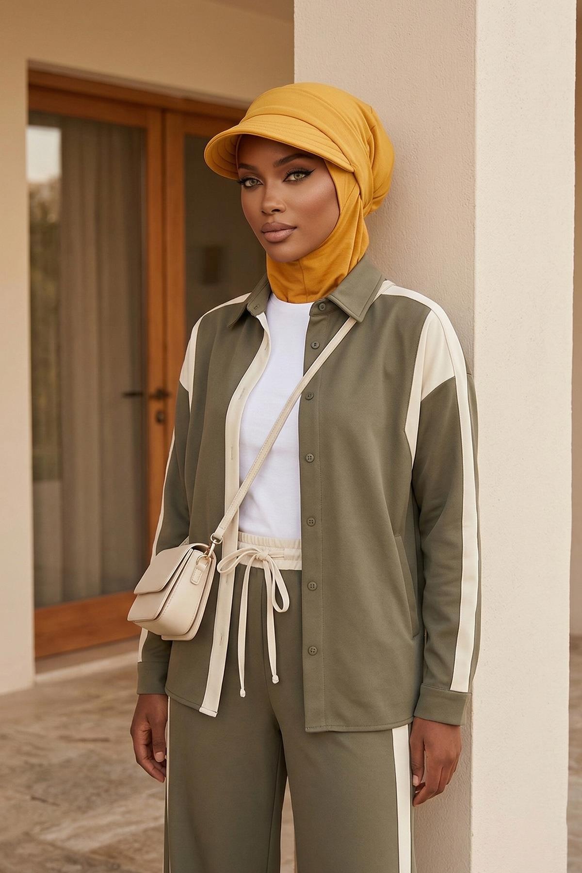 Jersey Hijab Cap with Removable Visor