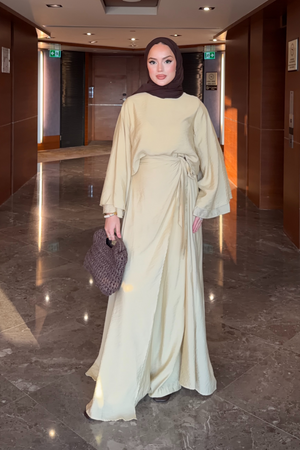 Flowing Tencel Tunic & Wide-Leg Trousers Set — Sari