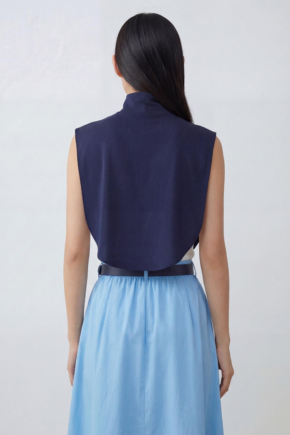 Soft Cotton-Blend High-Neck Sleeveless Modesty Top